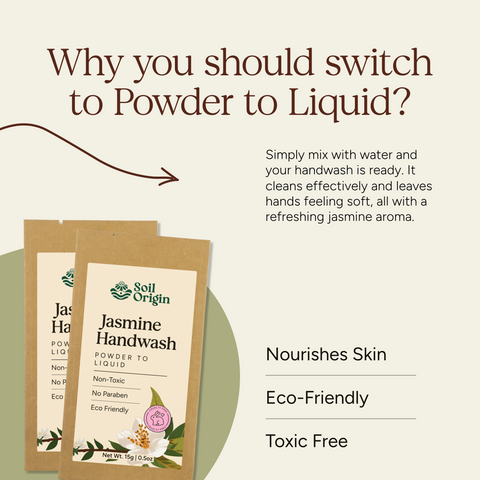 Soil Origin Powder to Liquid Handwash Toxic Free, Makes | 250 ML