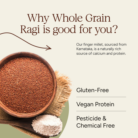 Soil Origin Ragi Whole (Finger Millet) | 500 gm