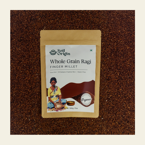 Soil Origin Ragi Whole (Finger Millet) | 500 gm