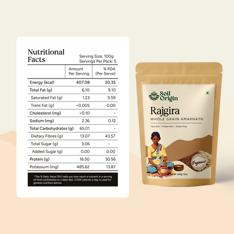 Soil Origin Rajgira Whole  (Amaranth) | 500 gm