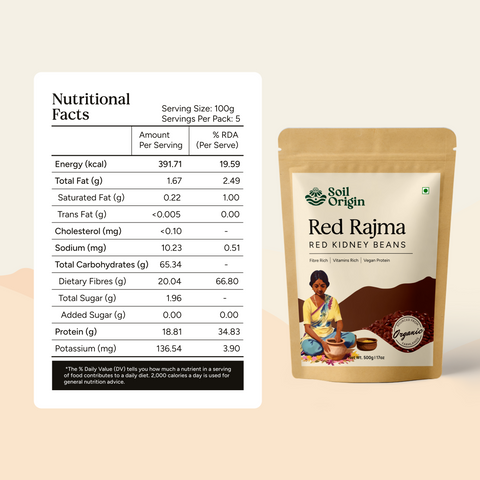 Soil Origin Red Rajma (Kidney Beans) | 500 gm