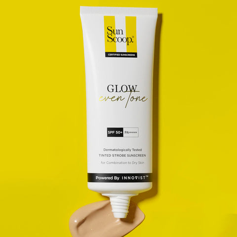 SunScoop Glow Even Tone Sunscreen SPF 50 PA++++ | Tinted Foundation-Like Finish | 45g