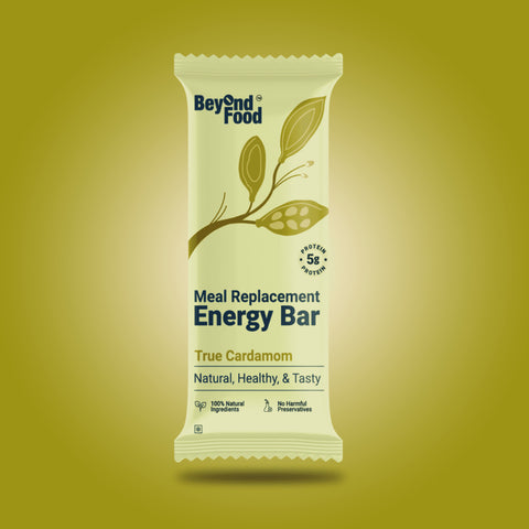 Beyond Food Meal Replacement Energy Bars - True Cardamom | Pack of 6 | 6x50g