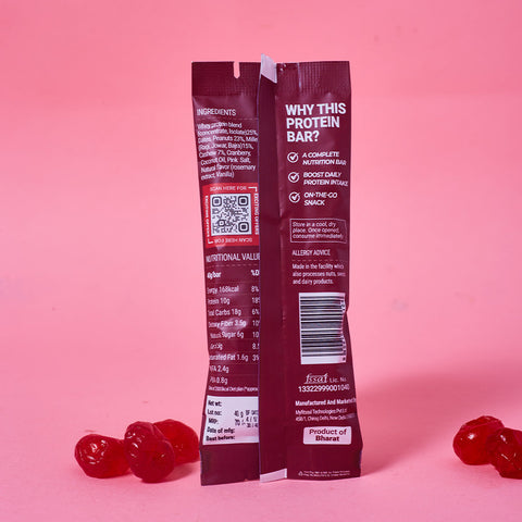 Beyond Food Protein Bar - Cranberry | Pack of 6 | 6x40g