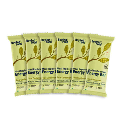 Beyond Food Meal Replacement Energy Bars - True Cardamom | Pack of 6 | 6x50g