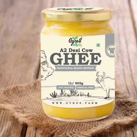 Gyros Farm | A2 Desi Cow Bilona Ghee Made From Curd