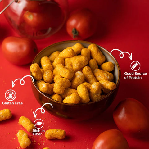 Snackible Chickpea Puffs | Tangy Tomato | Pack of 8 | 35gm each