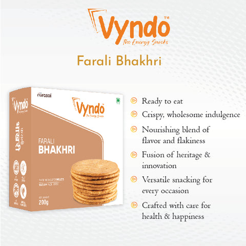 Vyndo | Farali Bhakhri | Pack of 3 | 540gm