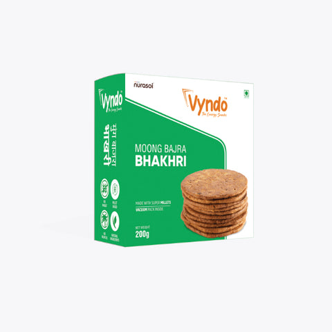 Vyndo | Moong Bajra Bhakhri | Pack of 3 | 540gm