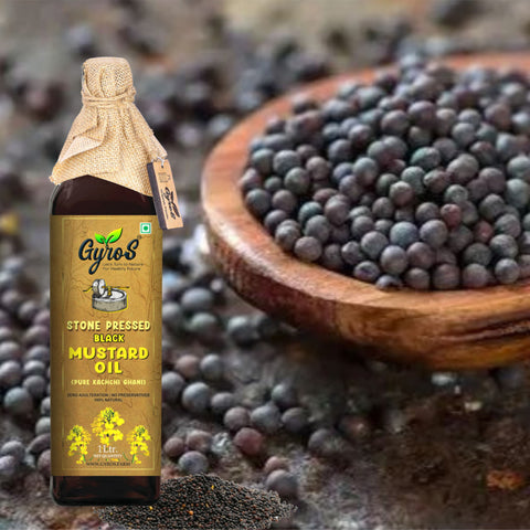 Gyros farm | Stone Cold Wood Pressed | Black Mustard Oil | Kacchi Ghani/Kolhu