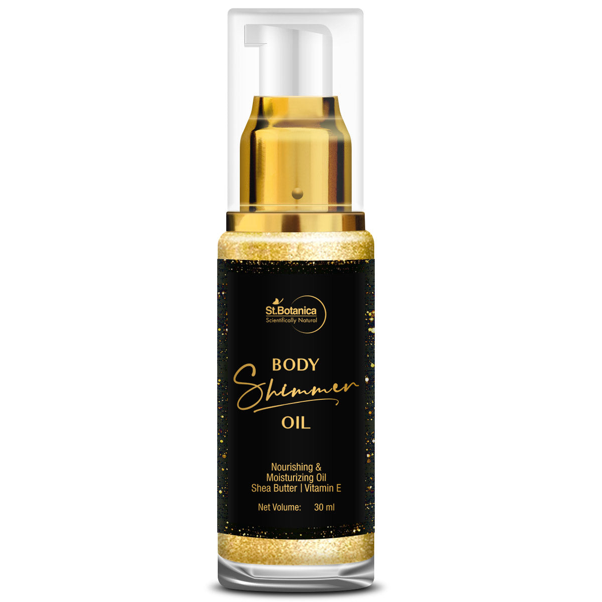 St.Botanica Body Shimmer Oil - Nourishing & Moisturizing Oil With Shea Butter, Vitamin E, 30 ml