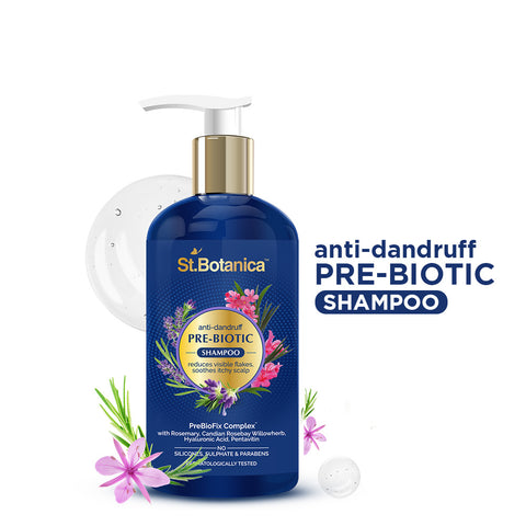 St.Botanica Anti-dandruff Pre-biotic Shampoo 300ml | Reduces Flakes, Soothes Itchy Scalp