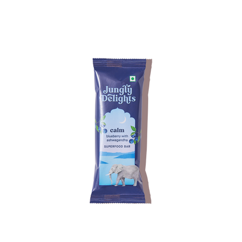 Jungly Delights Energy Bar | Blueberry with Ashwagandha | Calm Superfood | 5NX38g