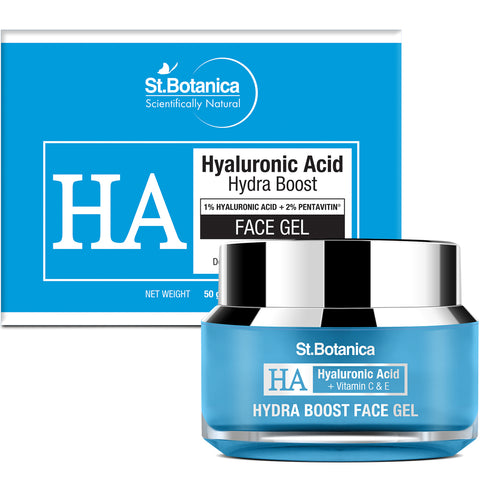 St.Botanica Hyaluronic Acid Hydra Boost Face Gel - Boosts Hydration For A Smooth & Supple Skin, 50 g (STBOT560)