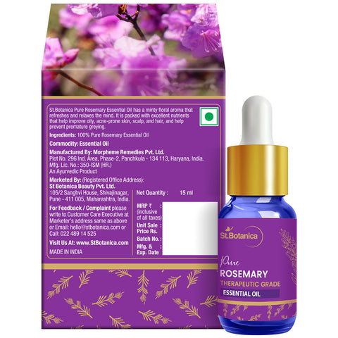 St.Botanica Pure Rosemary Essential Oil, 15ml