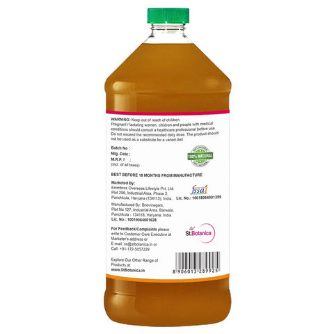 St.Botanica Apple Cider Vinegar with Mother Vinegar and Honey - 500 ml