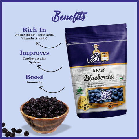 Snacklorry Dried blueberries | 150g