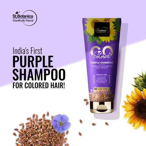 St.Botanica Go Colored Purple Shampoo + Conditioner, 200ml Each, No SLS/Sulphate, Paraben, Silicones, Colors