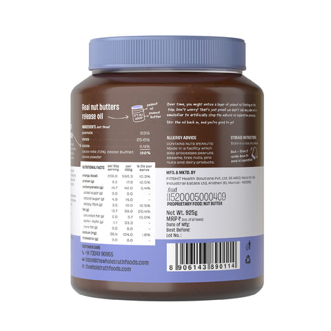 The Whole Truth - Supersaver Pack | Dark Chocolate Peanut Butter | Creamy | No Added Sugar | No Artificial Sweeteners| No Gluten | No Preservatives | 100% natural protein source