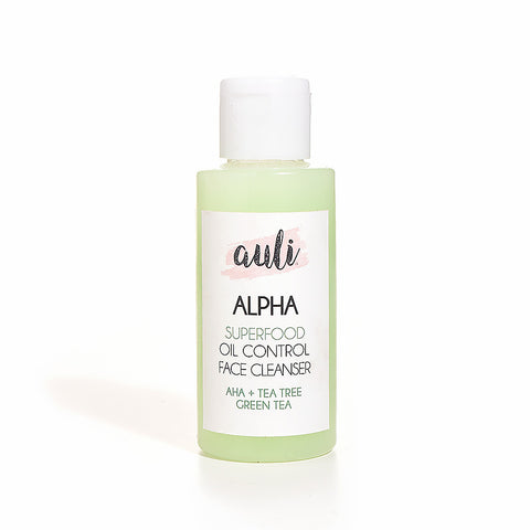 Auli Alpha AHA 5% and Green Tea No Foaming Face Wash for all skin types, prevents acne by cleansing out pores - 100ML