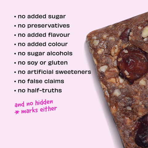 The Whole Truth - Energy Bars | Cocoa Cranberry Fudge | Pack of 6 x 40g | Dairy Free & Sugarfree | No Artificial Sweetener | Vegan | No Preservatives | All Natural | Healthy Snack