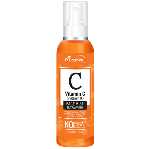 St.Botanica Vitamin C & B3 Face Mist, Ultra Fresh - Refreshes & Enhances Natural Radiance, 120 ml