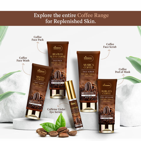 St.Botanica Colombian Supremo Coffee Body Scrub 200ml + Mocha Coffee Face Wash 100ml | Refines Skin