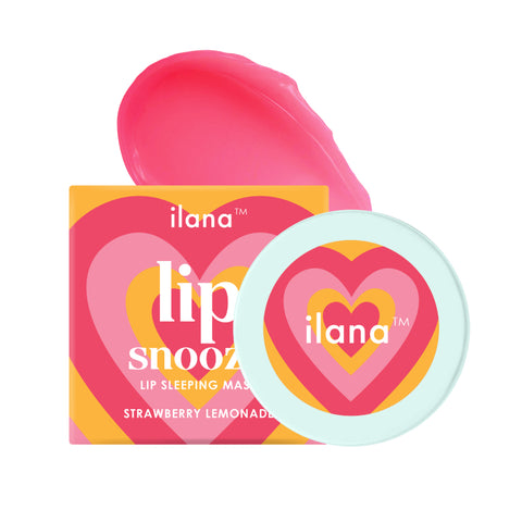 ilana - Lip Snooze - Overnight healing vegan lip sleeping mask for soft bright lips-Strawberry lemonade - 15gms