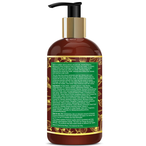 Oriental Botanics Bhringraj & Amla Hair Conditioner, No Sls/ Sulphate, Paraben For Soft, Smooth and Shiny Hair, 300 ml