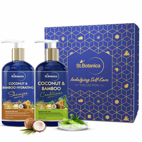 St.Botanica Coconut Oil & Bamboo Hair Strengthening Shampoo + St.Botanica Coconut & Bamboo Hair Conditioner, 300ml