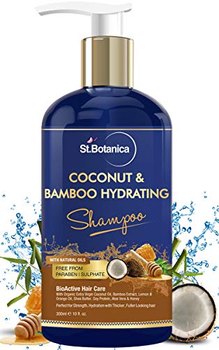 St.Botanica Coconut Oil & Bamboo Hair Strengthening Shampoo - 300ml - No Sulphate, No Parabens, No Silicon