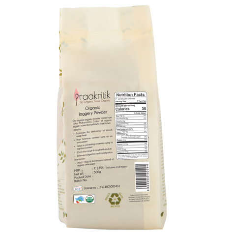 Praakritik Organic Jaggery Powder | 500g