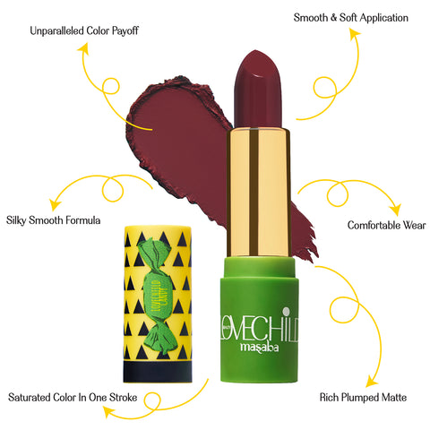 LoveChild Masaba - For the Kid in You! - 12 Paan-tastic - Luxe Matte Lipstick