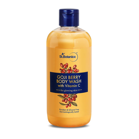 St.Botanica Goji Berry Body Wash, 300ml with Antioxidant-Rich Goji Berry, Vitamin C & Dragonfruit | For Even-toned & Bright Skin | Paraben Free, Cruelty Free & Vegan