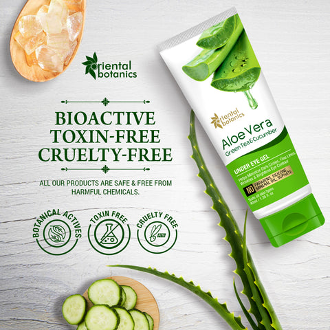 Oriental Botanics Aloe Vera, Green Tea & Cucumber Under Eye Gel, 40 ml (ORBOT56)