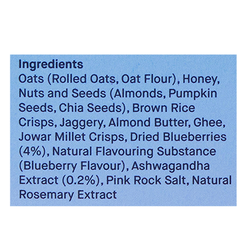 Jungly Delights Energy Bar | Blueberry with Ashwagandha | Calm Superfood | 5NX38g