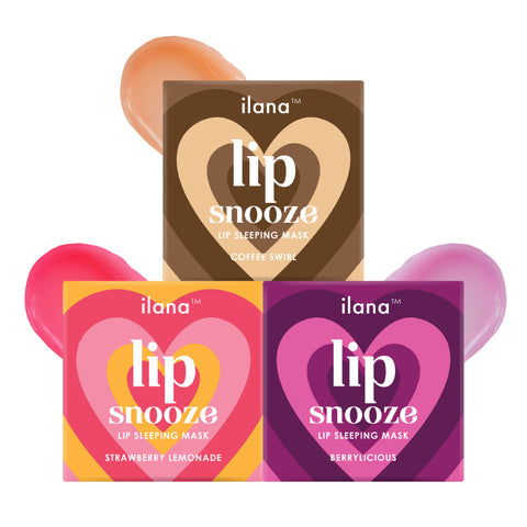 ilana - Lip Snooze - Overnight healing vegan lip sleeping mask for soft bright lips-Strawberry lemonade - 15gms