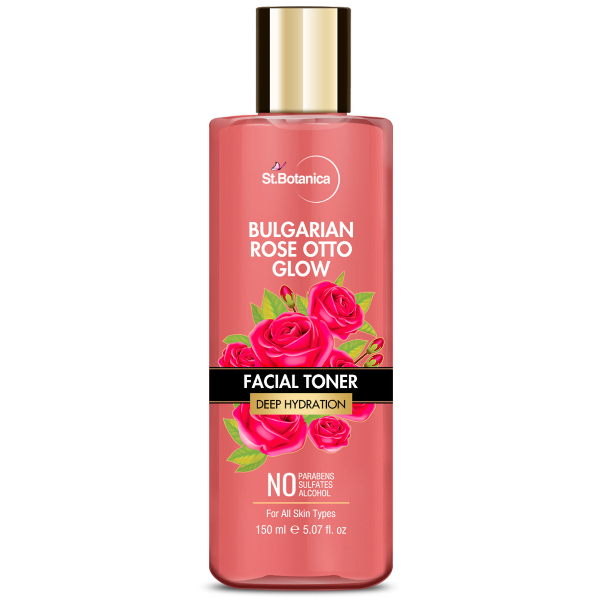 St.Botanica Bulgarian Rose Otto Glow Deep Hydration Facial Toner Deep Hydration No Paraben, Sls & Alcohol, 150 ml (STBOT680)