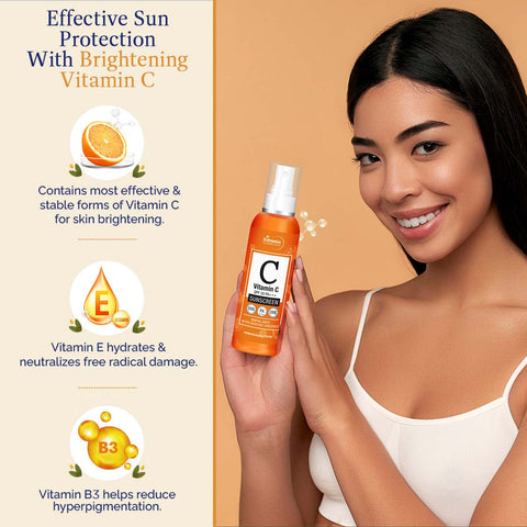 St.Botanica Vitamin C SPF 30 Pa+++ Sunscreen Oil Mineral Based and Water Resistant, UVA and UVB Protection, 120 ml