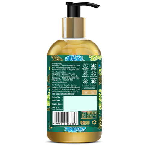 Oriental Botanics Bath & Body Oil (Green Tea & Basil) - No Mineral Oil, 200 ml (ORBOT08)