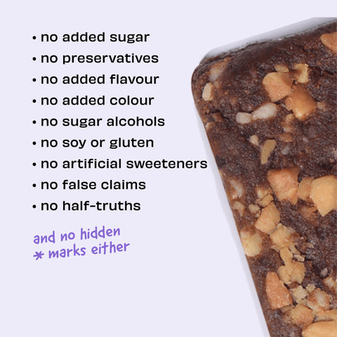 The Whole Truth - Energy Bars | Peanut Choco Fudge | Pack of 6 x 40g | Dairy Free and Sugarfree | No Artificial Sweetener | Vegan | No Preservatives | All Natural | Healthy Snacks