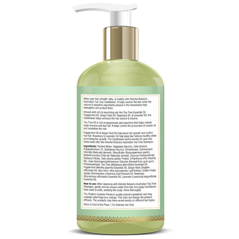 Oriental Botanics Australian Tea Tree Hair Conditioner - With Aloe Vera, Shea Butter - For Healthy And Nourished Hair - No SLS / Sulphate, Paraben, 300 ml