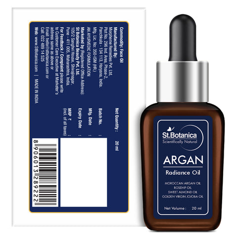 St.Botanica Argan Radiance Face Oil - Skin Brightening, Anti Aging & Anti Wrinkle Serum, 20 ml (STBOT499)