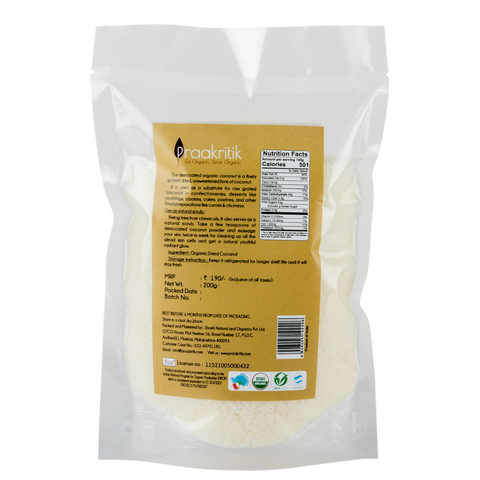 Praakritik Organic Dessicated Coconut | 200g