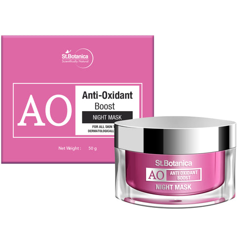 St.Botanica Anti Oxidant Boost Over Night Mask - For Clear & Radiant Skin (Night Cream + Overnight Mask), 50 g (STBOT550)