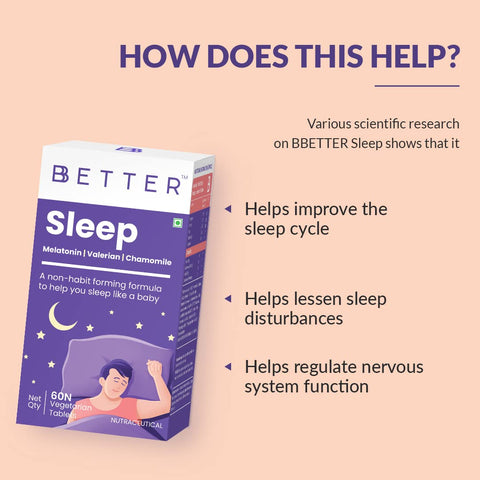 BBetter Supplement for better Sleep I 60 Tablets