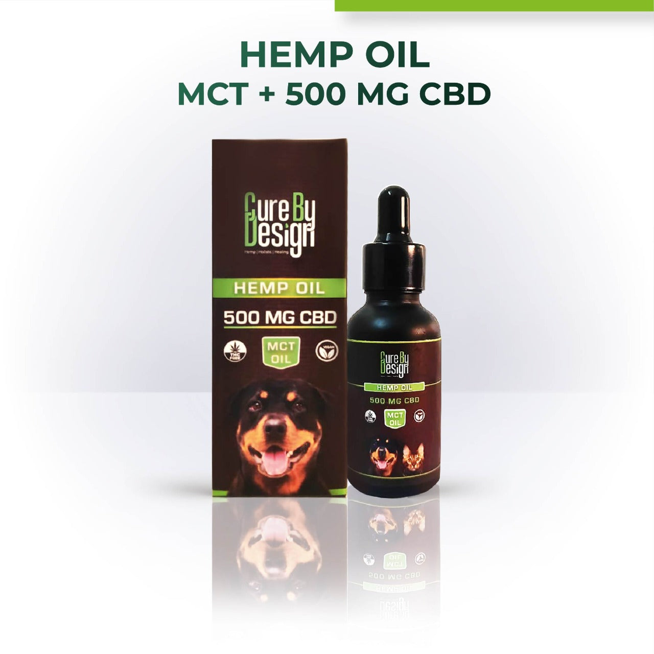 Cure By Design Hemp Oil with 500mg CBD (MCT) 30ml