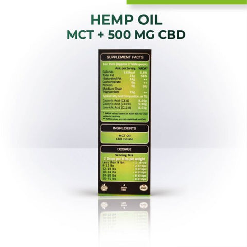 Cure By Design Hemp Oil with 500mg CBD (MCT) 30ml