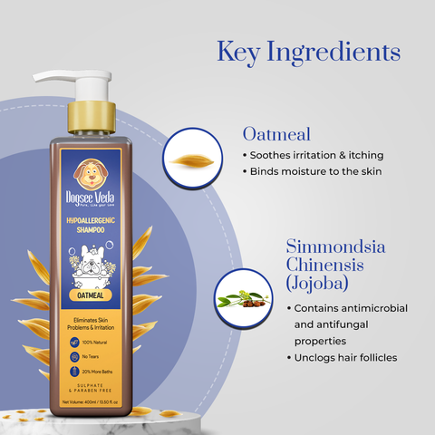 Dogsee Veda Hypoallergenic Shampoo | Oatmeal | For Dogs