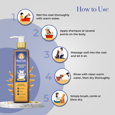 Dogsee Veda Hypoallergenic Shampoo | Oatmeal | For Dogs